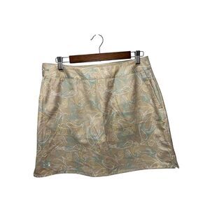 Under Armour Women's Golf Tennis Skort Size 8 Floral Vine Pattern Beige